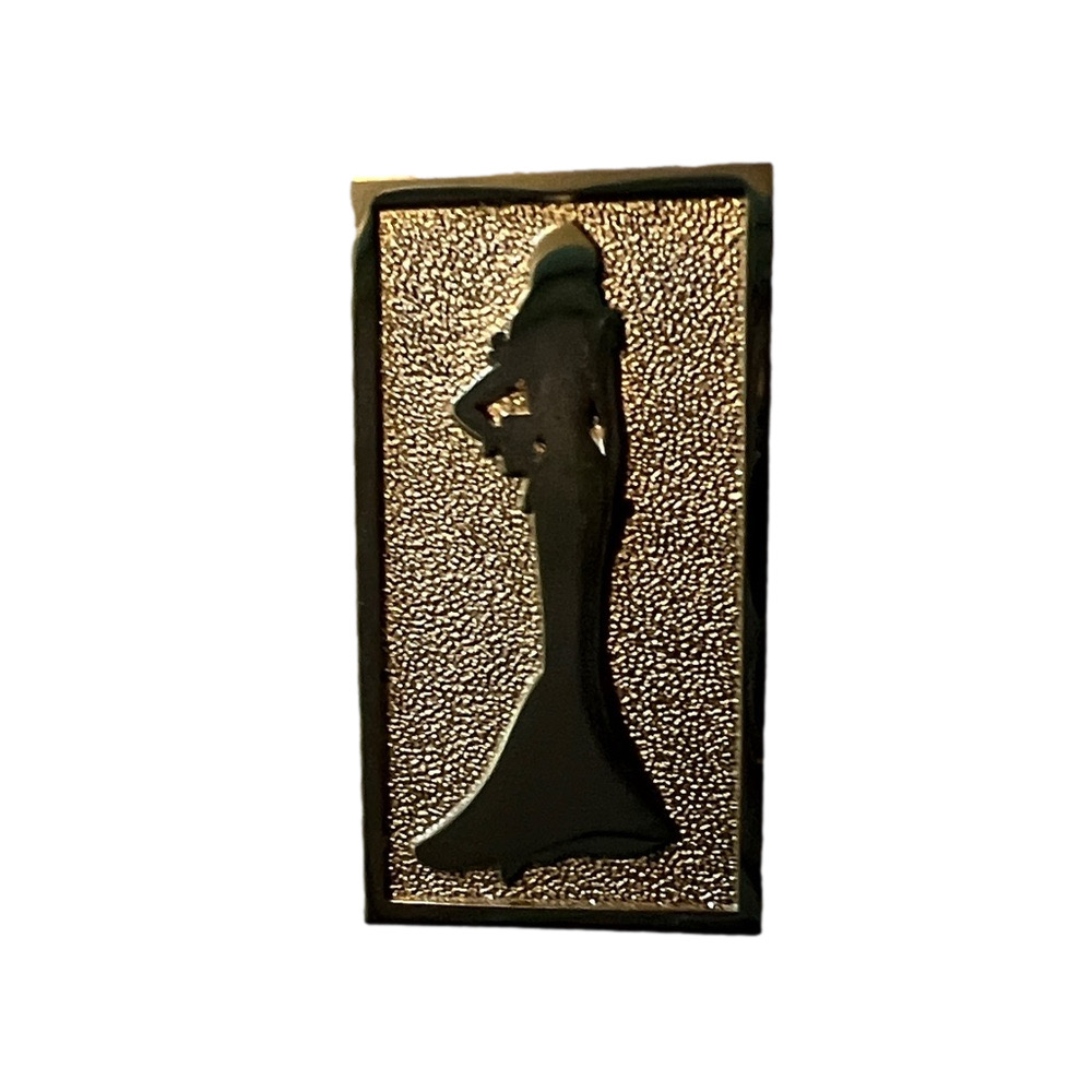 BARBIE Club Member Pin 2001 Gold and Black Brooch